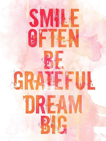 Smile White Modern Wood Framed Art Print with Double Matting by Villa, Mlli