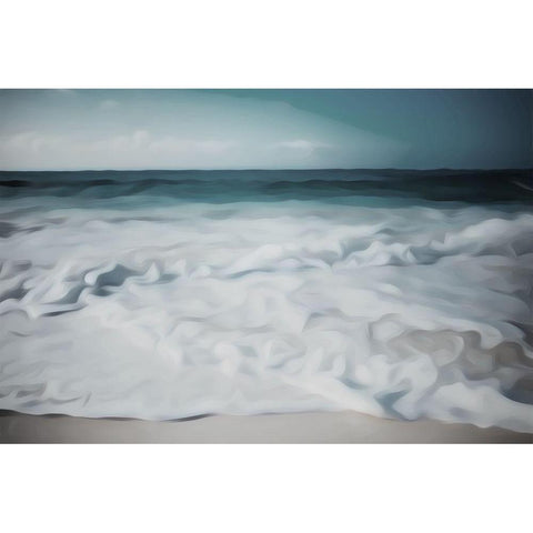 Close Cool Waves Black Modern Wood Framed Art Print with Double Matting by Villa, Mlli