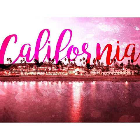 California Black Modern Wood Framed Art Print by Villa, Mlli