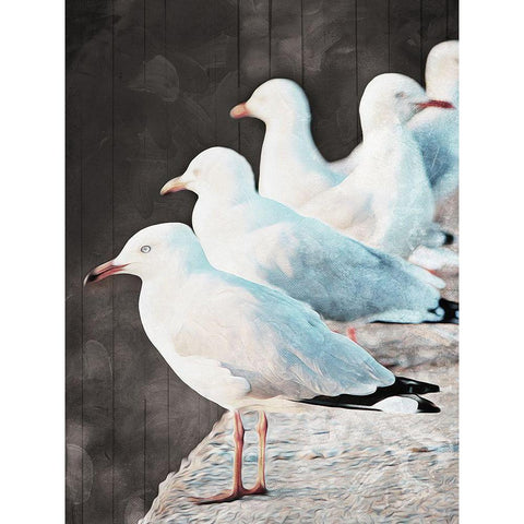 On The Coast White Modern Wood Framed Art Print by Villa, Mlli