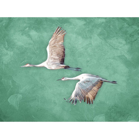 Fly Together Black Modern Wood Framed Art Print by Villa, Mlli