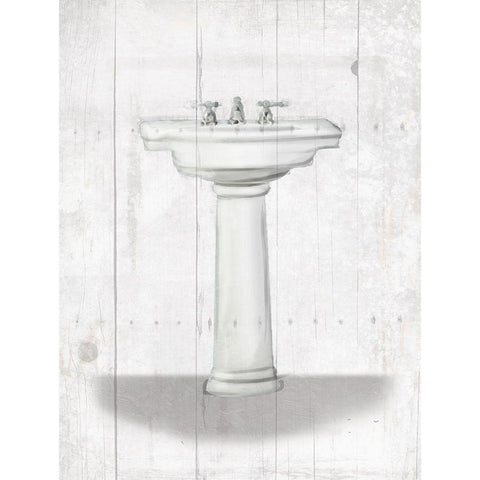 Simple Sink White Modern Wood Framed Art Print by Villa, Mlli