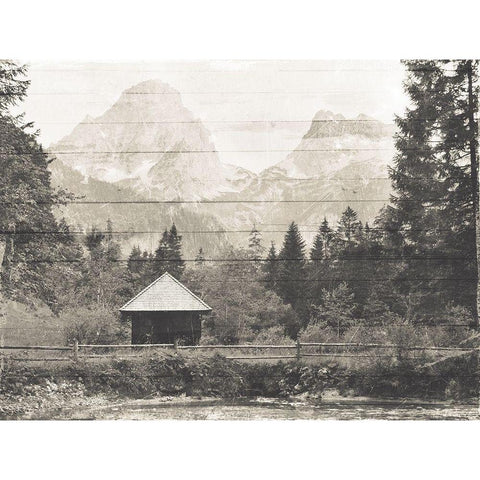 Lonely Booth White Modern Wood Framed Art Print by Villa, Mlli