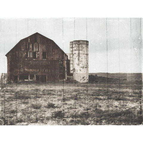 Old Farm Gold Ornate Wood Framed Art Print with Double Matting by Villa, Mlli
