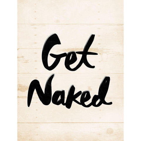 Get Naked Black Modern Wood Framed Art Print with Double Matting by Villa, Mlli