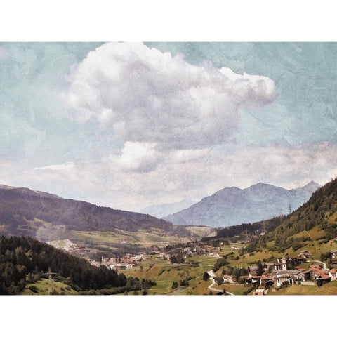 Look At The Clouds Black Modern Wood Framed Art Print by Villa, Mlli