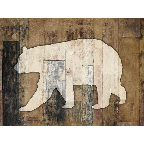 Look At Me Bear White Modern Wood Framed Art Print by Villa, Mlli