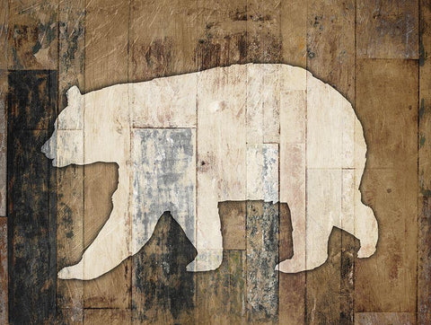 Look At Me Bear Black Ornate Wood Framed Art Print with Double Matting by Villa, Mlli