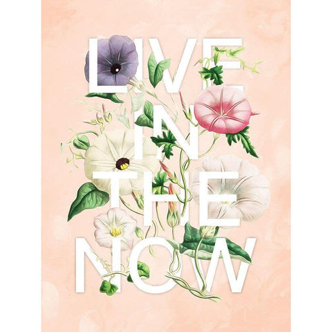 Live In The Now Black Modern Wood Framed Art Print by Villa, Mlli