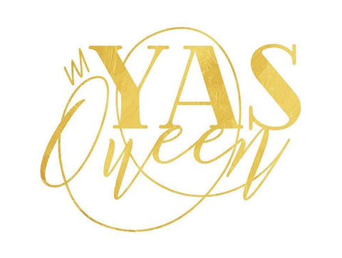 Yas Queen White Modern Wood Framed Art Print with Double Matting by Villa, Mlli
