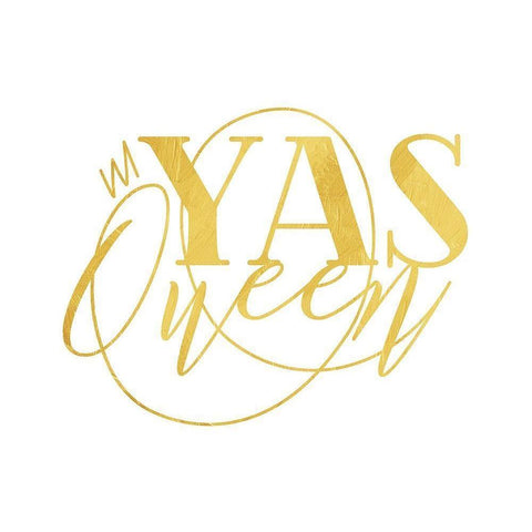 Yas Queen Gold Ornate Wood Framed Art Print with Double Matting by Villa, Mlli
