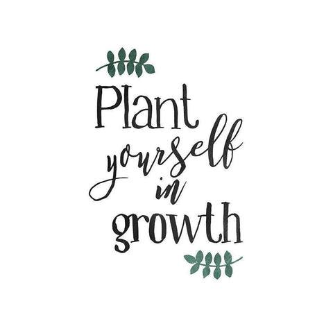 Plant Growth Black Modern Wood Framed Art Print by Villa, Mlli