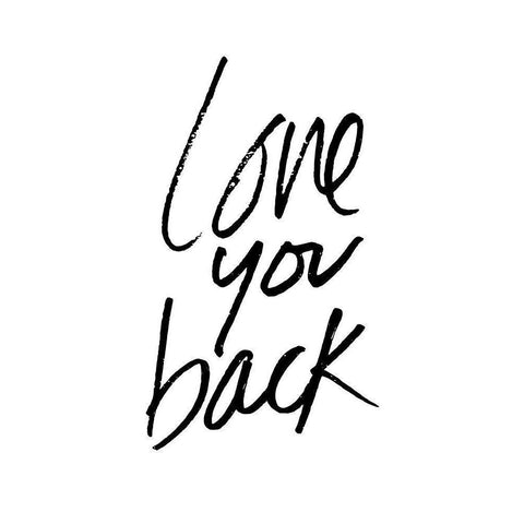 Love You Back White Modern Wood Framed Art Print by Villa, Mlli