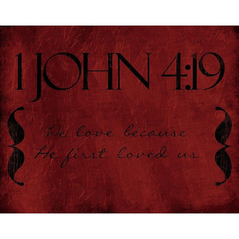 John We Love Black Modern Wood Framed Art Print with Double Matting by Villa, Mlli