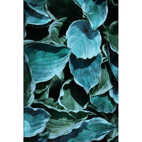 TealMuli Leaves White Modern Wood Framed Art Print by Villa, Milli