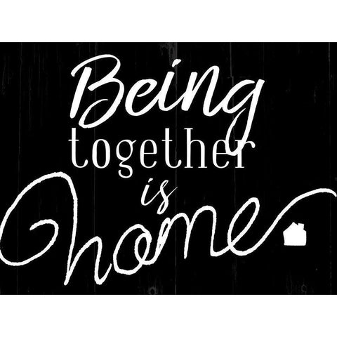 Being Together Home White Modern Wood Framed Art Print by Villa, Mlli