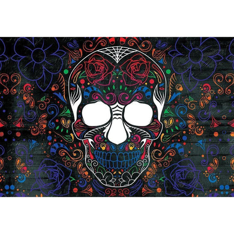 Colorful Candy Reverse Black Modern Wood Framed Art Print by Villa, Mlli