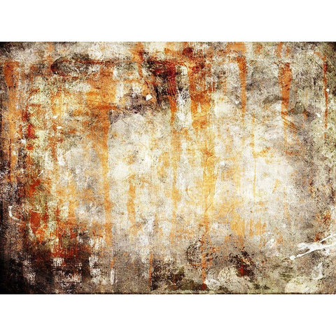 Rust Drip White Modern Wood Framed Art Print by Villa, Mlli