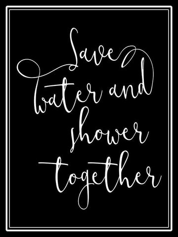 Shower Together Black Ornate Wood Framed Art Print with Double Matting by Villa, Mlli