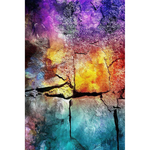 Rock Wall Black Modern Wood Framed Art Print by Villa, Mlli