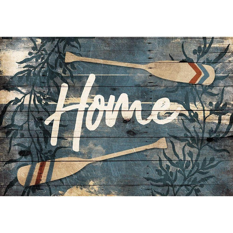 Home Oars Gold Ornate Wood Framed Art Print with Double Matting by Villa, Mlli