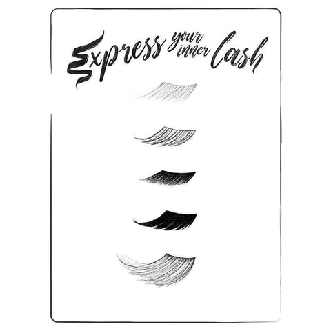 Express Your Inner Lash Black Modern Wood Framed Art Print by Villa, Mlli