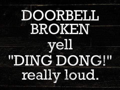 Doorbell Black Ornate Wood Framed Art Print with Double Matting by Villa, Mlli