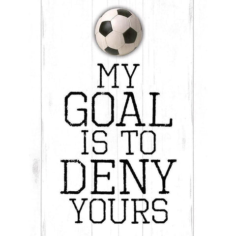 My Goal White Modern Wood Framed Art Print by Villa, Mlli