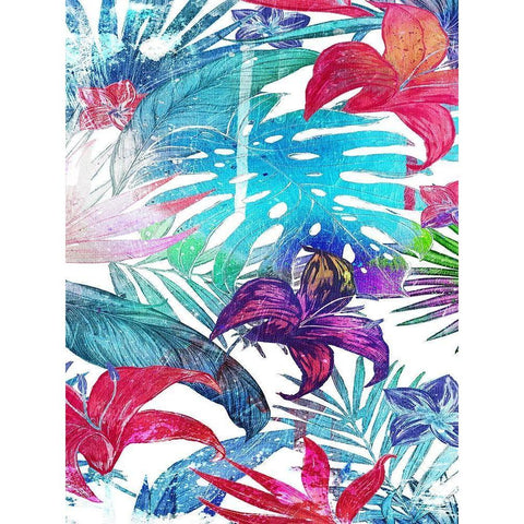 Bushel Of Tropical Mate Black Modern Wood Framed Art Print with Double Matting by Villa, Mlli