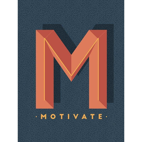 Motivate Black Modern Wood Framed Art Print by Villa, Mlli