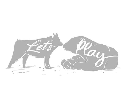 Lets Play Clean White Modern Wood Framed Art Print with Double Matting by Villa, Mlli