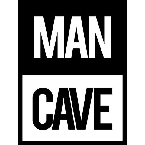 Man Cave Black Modern Wood Framed Art Print with Double Matting by Villa, Mlli