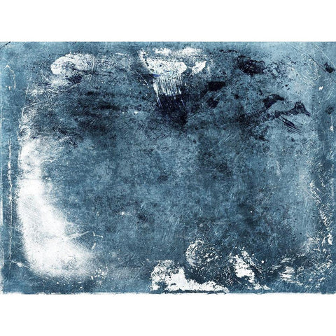 Bluestone Abstract Black Modern Wood Framed Art Print with Double Matting by Villa, Mlli