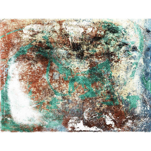 Rust Abstract Black Modern Wood Framed Art Print by Villa, Mlli