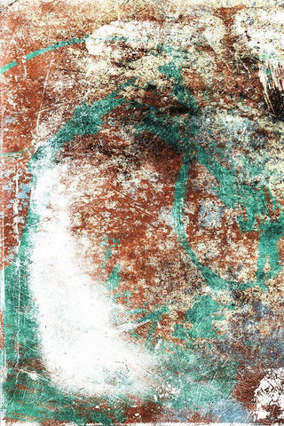 Rust Growth White Modern Wood Framed Art Print with Double Matting by Villa, Mlli