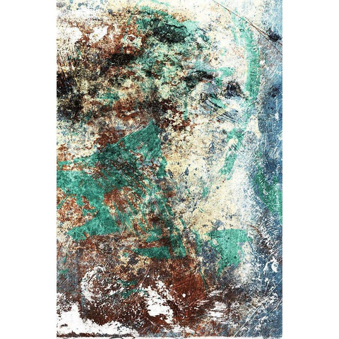 Rust Growth Mate Black Modern Wood Framed Art Print with Double Matting by Villa, Mlli