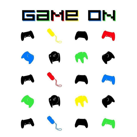 Gamer On Primary White Modern Wood Framed Art Print by Villa, Mlli