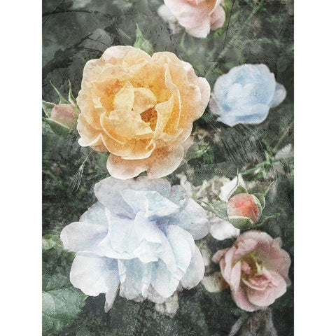 Rested Florals White Modern Wood Framed Art Print by Villa, Mlli