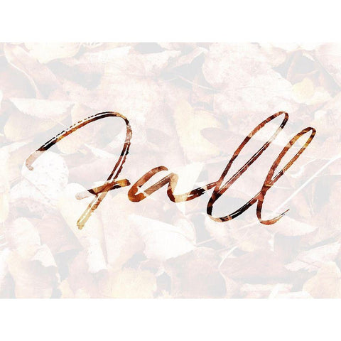 Fall Leaves Black Modern Wood Framed Art Print by Villa, Mlli