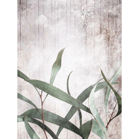 Washed Leaves Black Modern Wood Framed Art Print with Double Matting by Villa, Mlli