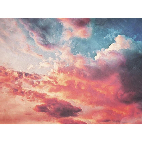 Colorful Cloud Mate Black Modern Wood Framed Art Print with Double Matting by Villa, Mlli