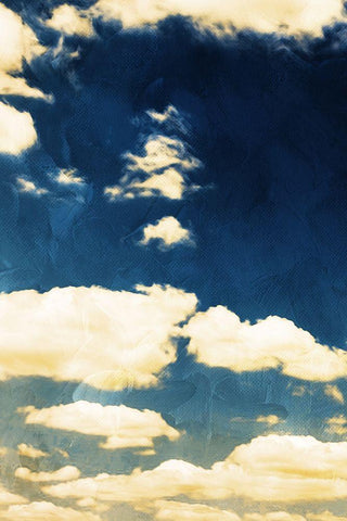 Rich Clouds White Modern Wood Framed Art Print with Double Matting by Villa, Mlli