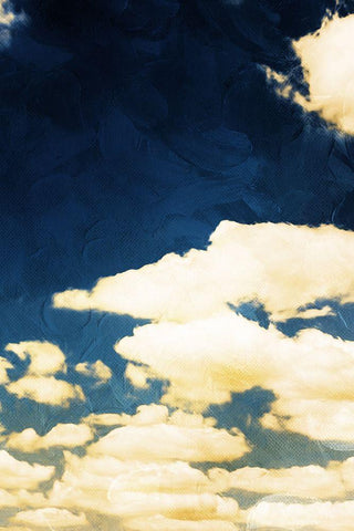 Rich Clouds Mate White Modern Wood Framed Art Print with Double Matting by Villa, Mlli