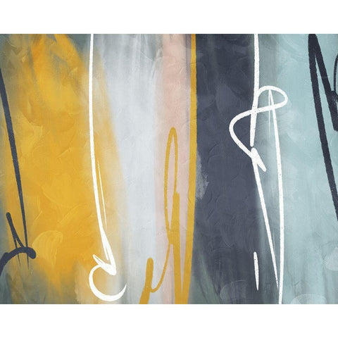 Flow Black Modern Wood Framed Art Print by Villa, Mlli