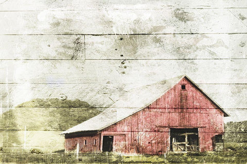 Classic Farm Mate White Modern Wood Framed Art Print with Double Matting by Villa, Mlli