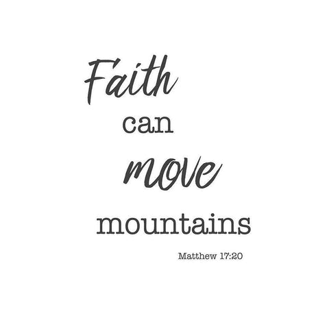 Faith Black Modern Wood Framed Art Print with Double Matting by Villa, Milli