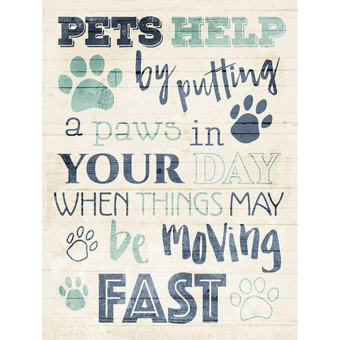 Pets Help Gold Ornate Wood Framed Art Print with Double Matting by Villa, Mlli