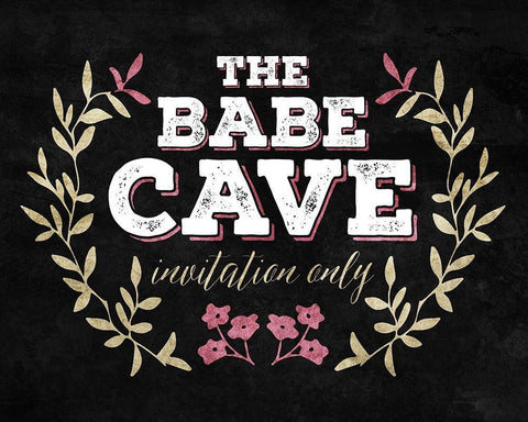 The Babe Cave White Modern Wood Framed Art Print with Double Matting by Villa, Mlli