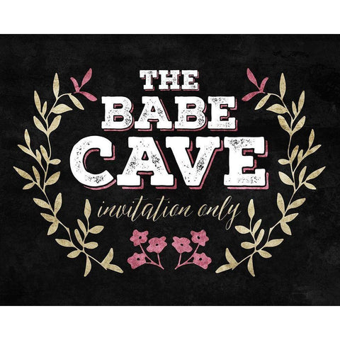 The Babe Cave White Modern Wood Framed Art Print by Villa, Mlli