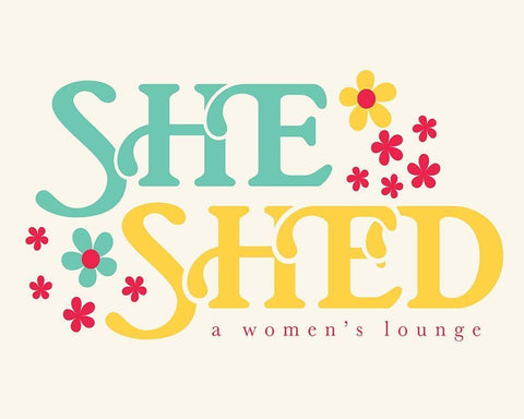 She Shed Lounge Black Ornate Wood Framed Art Print with Double Matting by Villa, Mlli